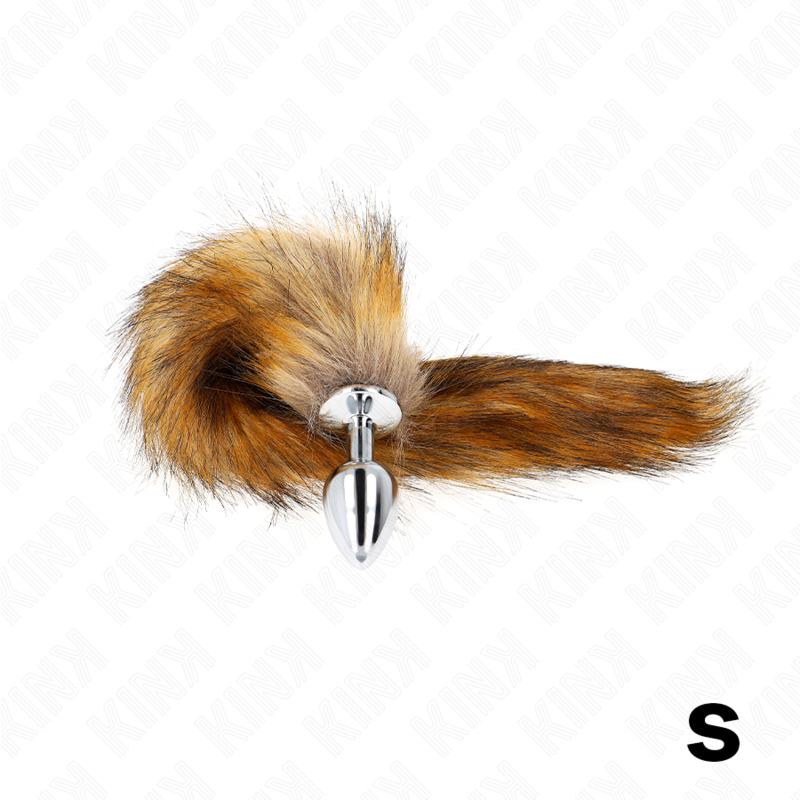 KINK - PLUG ANALE 7 X 3 CM CON CODA SINTETICA 40 CM CARAMEL TAGLIA S