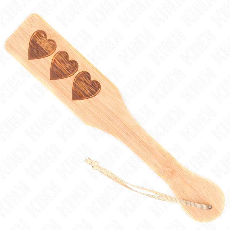 KINK - PADDLE DI BAMBOO CON CUORI 32 X 5.5 CM