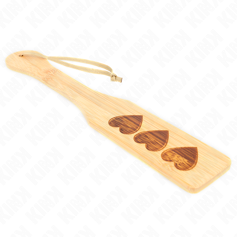 KINK - PADDLE DI BAMBOO CON CUORI 32 X 5.5 CM