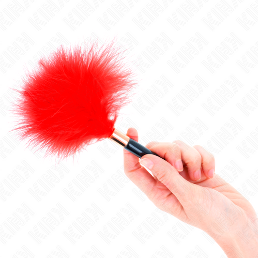 KINK - SOLLETICATORE CON PIUME ROSSO 18 CM