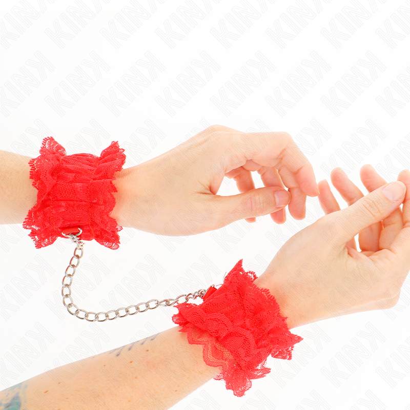 KINK - MANETTE IN PIZZO ROSSE