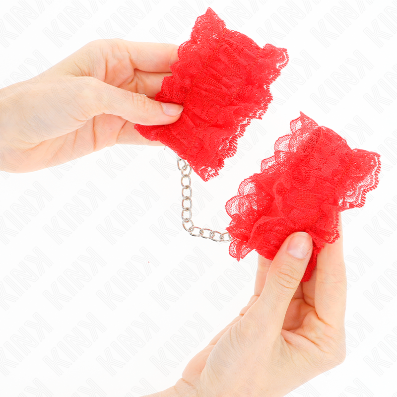 KINK - MANETTE IN PIZZO ROSSE