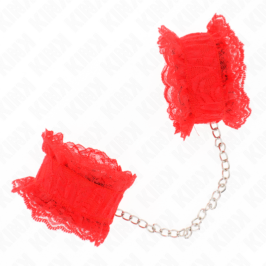 KINK - MANETTE IN PIZZO ROSSE