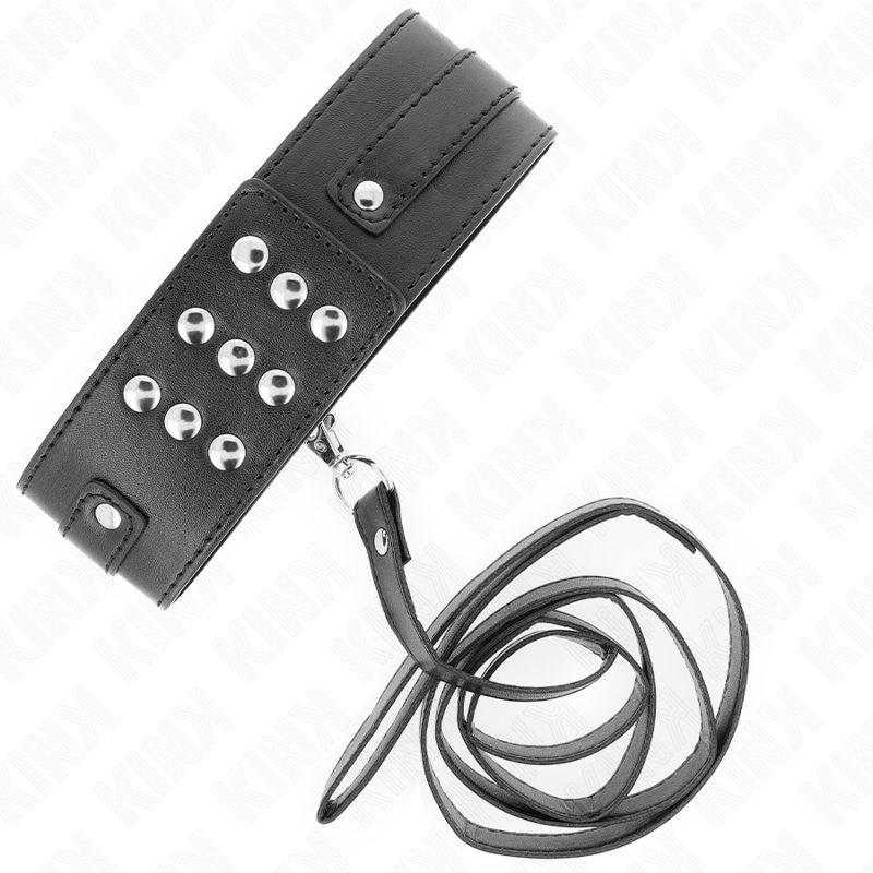KINK - COLLARE CON GUINZAGLIO 116 CM MODELLO 1 REGOLABILE 36-43 CM X 5 CM