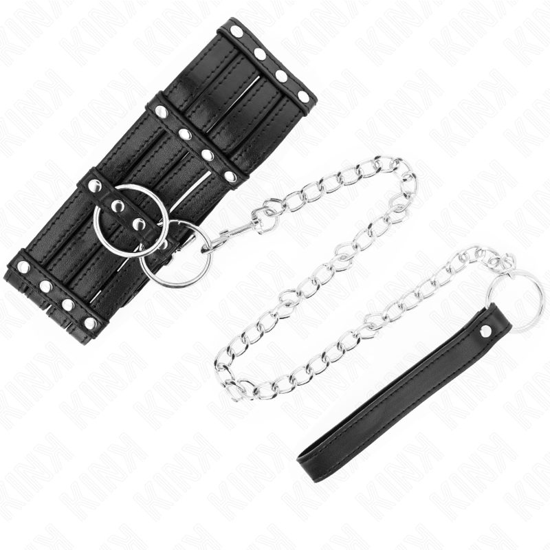 KINK - COLLARE CON GUINZAGLIO 65 CM  REGOLABILE 35-51 CM X 7 CM