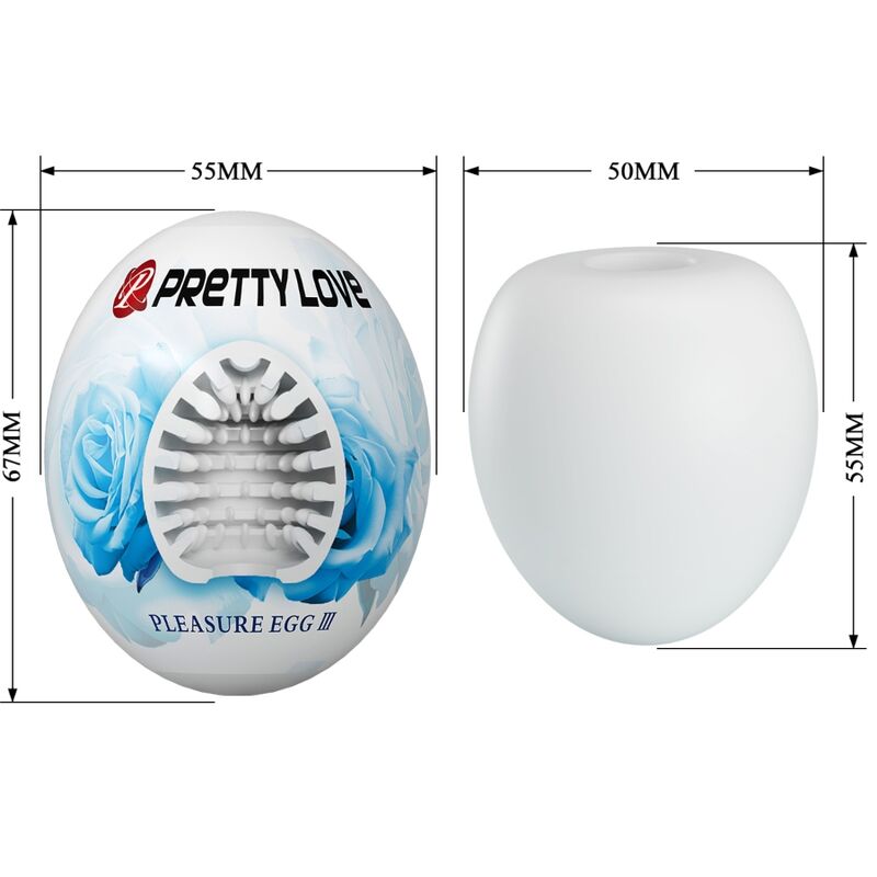 PRETTY LOVE - OVETTO MASTURBATORE MASCHILE PLEASURE EGG III BIANCO