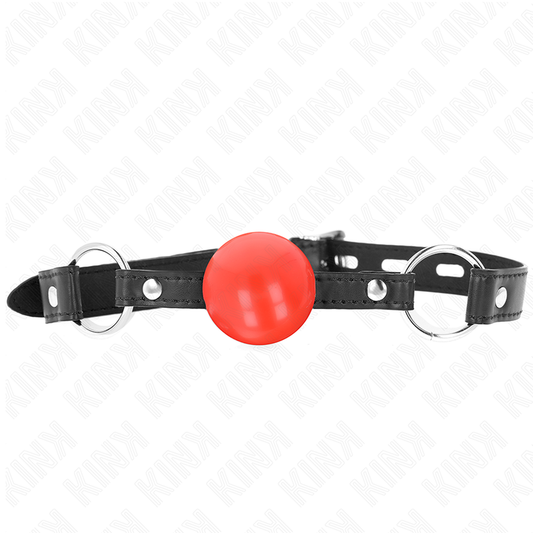 KINK - BALL GAG CON SFERA IN TPE 4 CM ROSSA MISURA 60 x 2 CM