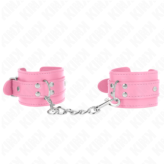 KINK - CINTURINI DA POLSO ROSA REGOLABILI 20-23 CM X 5,5 CM
