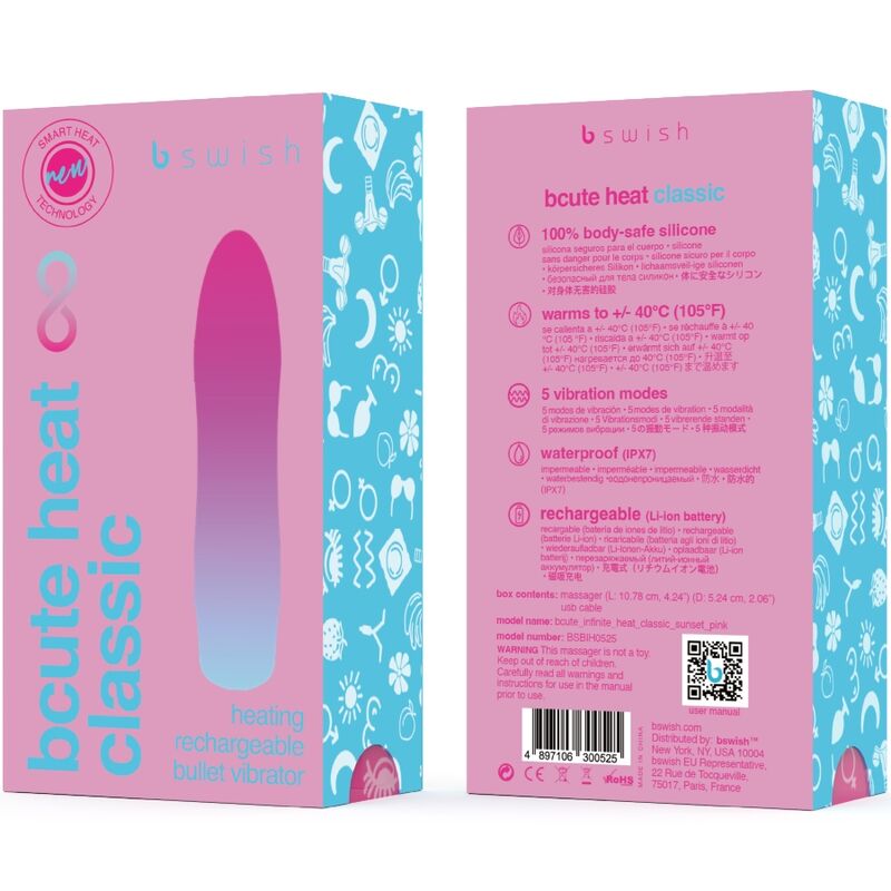 B SWISH - BCUTE INFINITE HEAT CLASSIC VIBRATORE RISCALDABILE ROSA