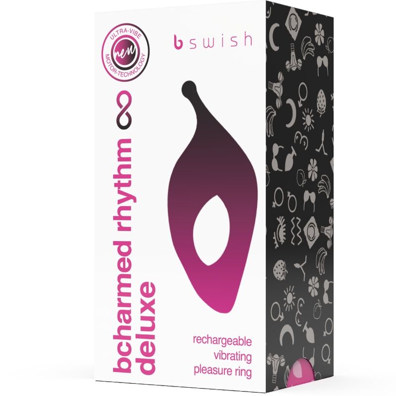 B SWISH - ANELLO PENE VIBRANTE BCHARMED RHYTHM INFINITE DELUXE 15 VIBRAZIONI NERO
