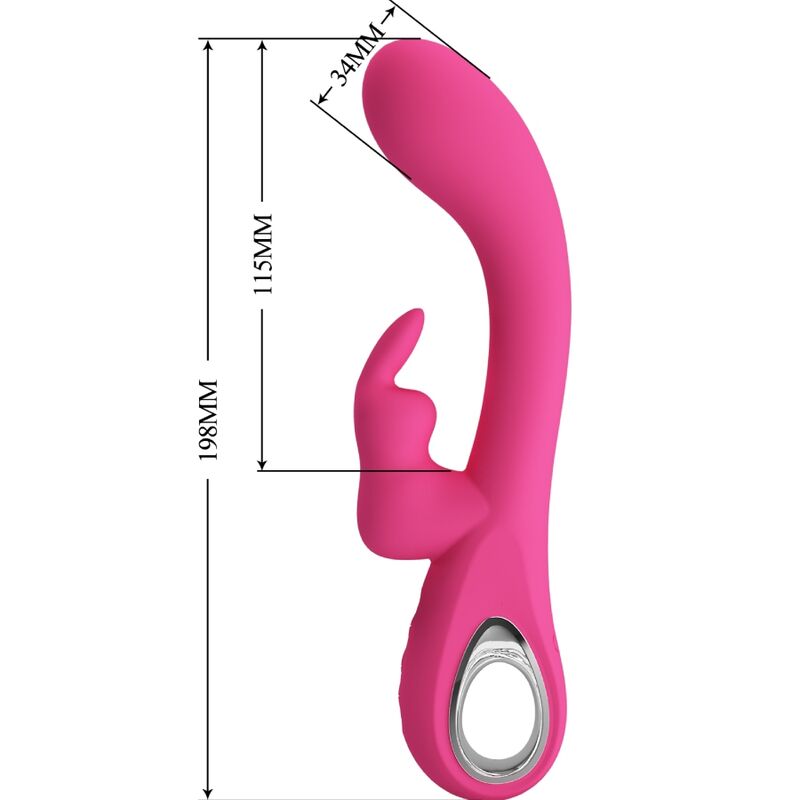 PRETTY LOVE - NOVAK VIBRATORE  RABBIT 12 MODALITA'  ROSA