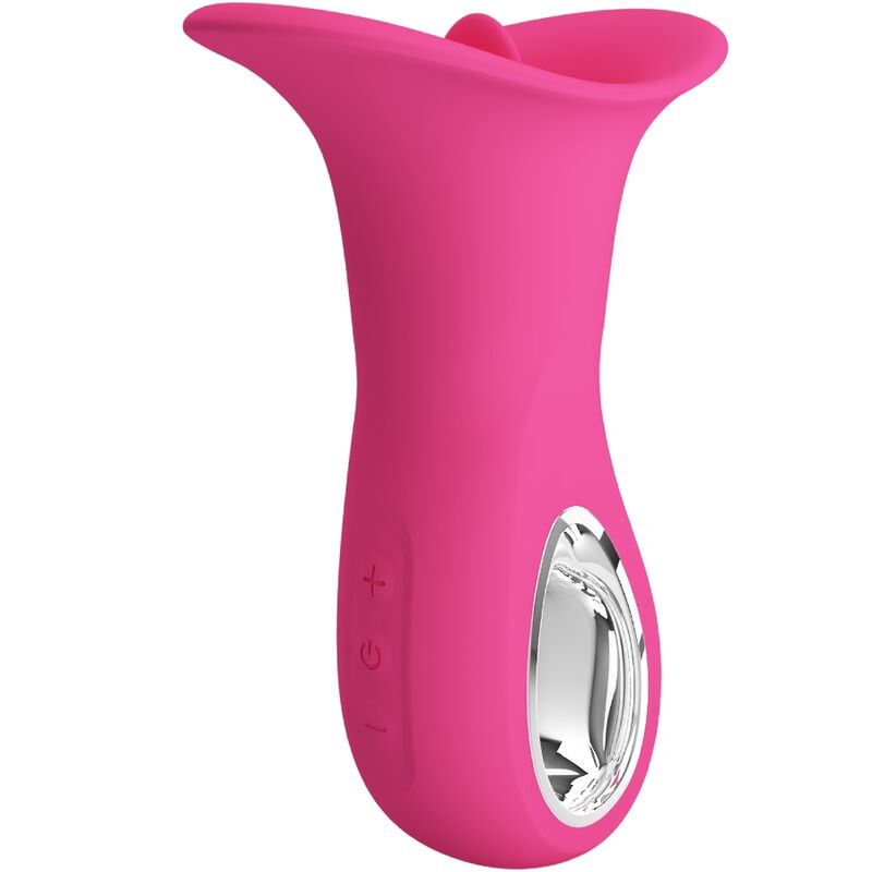 PRETTY LOVE - VIBRATORE CLYDE CON LINGUA 12 FUNZIONI ROSA