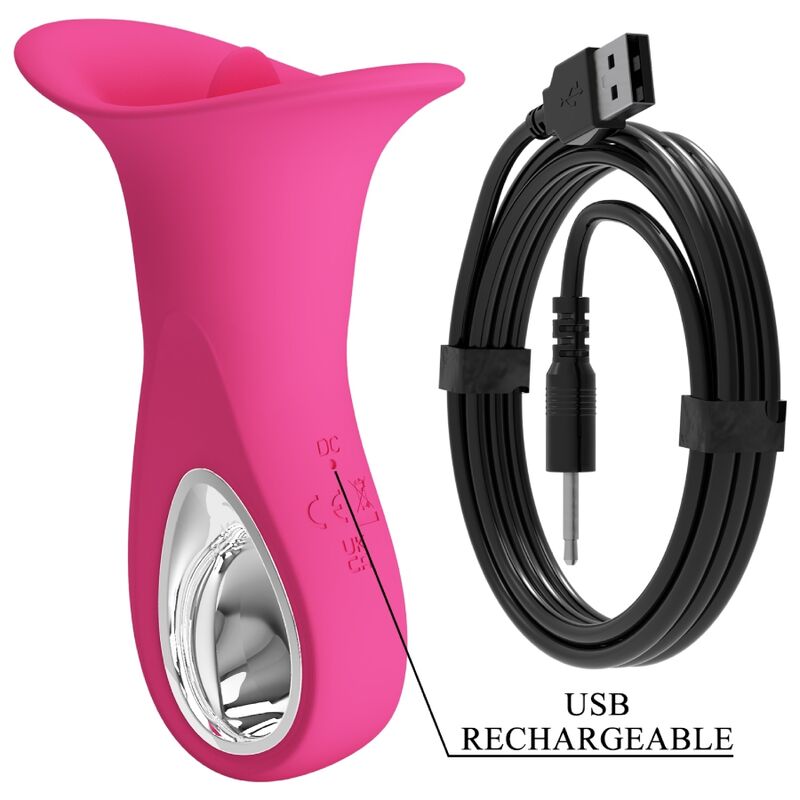 PRETTY LOVE - VIBRATORE CLYDE CON LINGUA 12 FUNZIONI ROSA