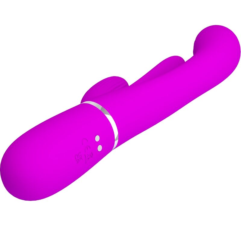 PRETTY LOVE - VIBRATORE TRIPLO SHANIA CON RABBIT MULTIFUNZIONE ROSA