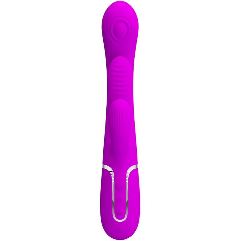PRETTY LOVE - VIBRATORE TRIPLO SHANIA CON RABBIT MULTIFUNZIONE ROSA