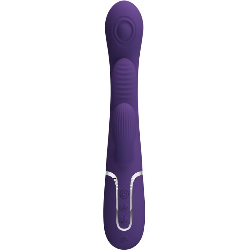 PRETTY LOVE - VIBRATORE SHANIA TRIPLO MULTIFUNZIONE CON RABBIT VIOLA