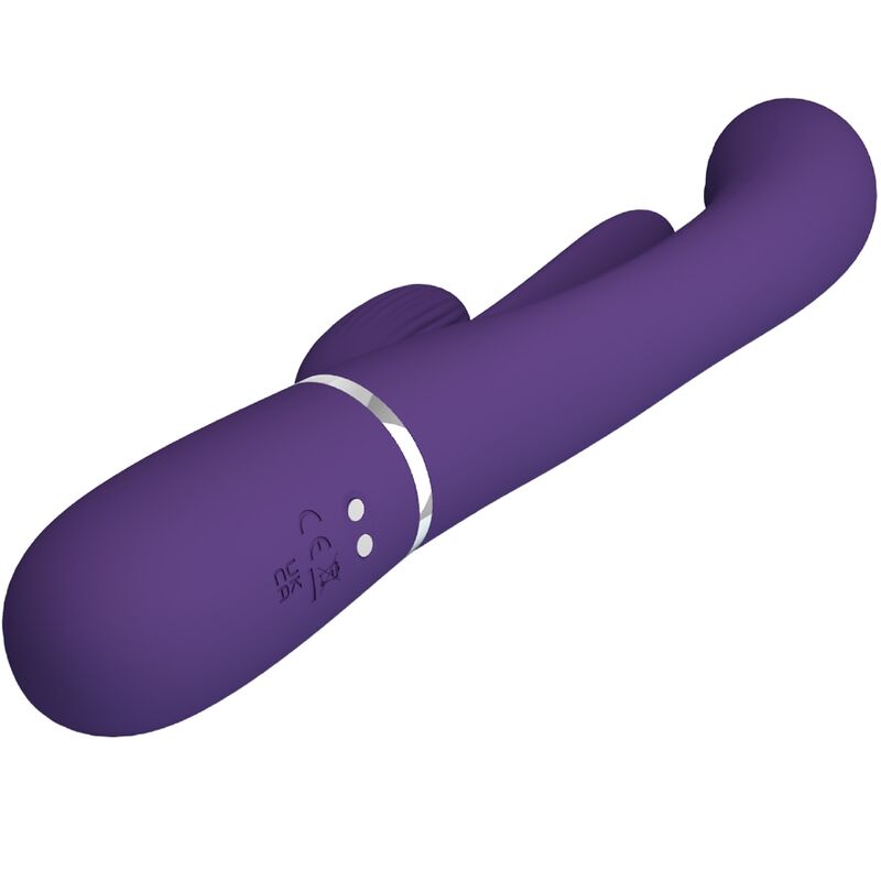 PRETTY LOVE - VIBRATORE SHANIA TRIPLO MULTIFUNZIONE CON RABBIT VIOLA