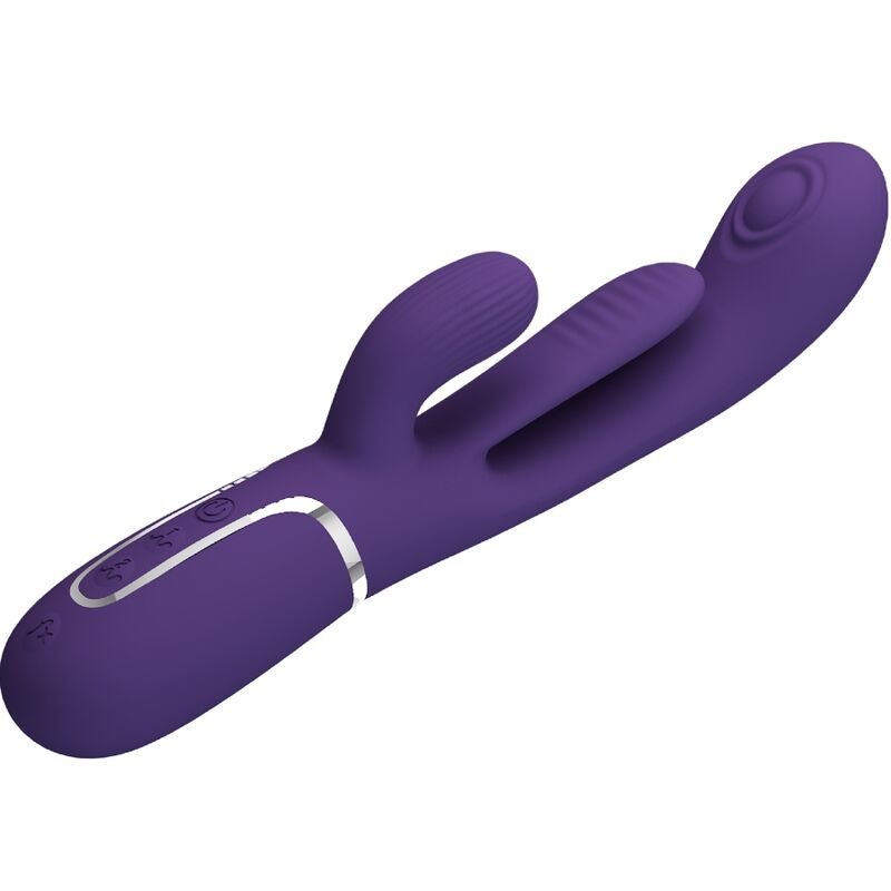 PRETTY LOVE - VIBRATORE SHANIA TRIPLO MULTIFUNZIONE CON RABBIT VIOLA