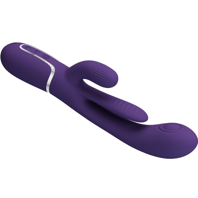 PRETTY LOVE - VIBRATORE SHANIA TRIPLO MULTIFUNZIONE CON RABBIT VIOLA