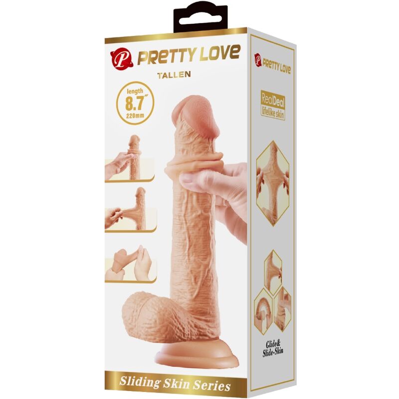 PRETTY LOVE - DILDO REALISTICO TALLEN 22 CM NUDE