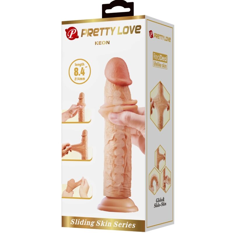 PRETTY LOVE - DILDO REALISTICO KEON 21 CM NUDE