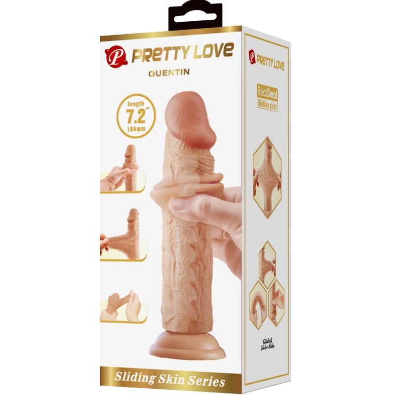 PRETTY LOVE - DILDO REALISTICO QUENTIN 18 CM NUDE