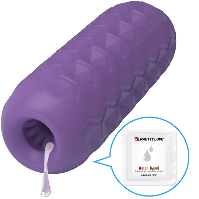 PRETTY LOVE - MASTURBATORE MASCHILE TWIN BALLS CON PALLINE GEMELLE  VIOLA