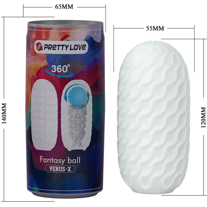 PRETTY LOVE - OVETTO MASTURBATORE MASCHILE VENUS FANTASY BALL  IN SILICONE