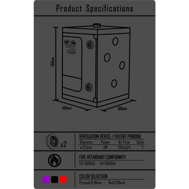 SECRET DOME - KINK CLUB CABINA SCANDALE NERA E ROSSA