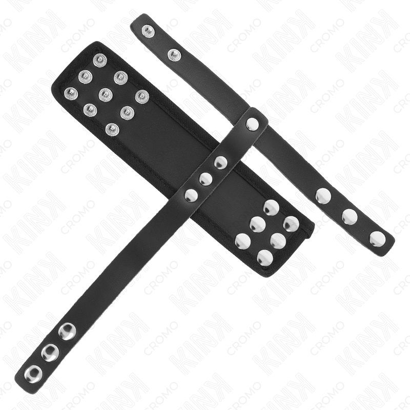 KINK - ANELLO GABBIA PER PENE CON CINTURINO DIVISORE PER TESTICOLI  REGOLABILE IN PELLE