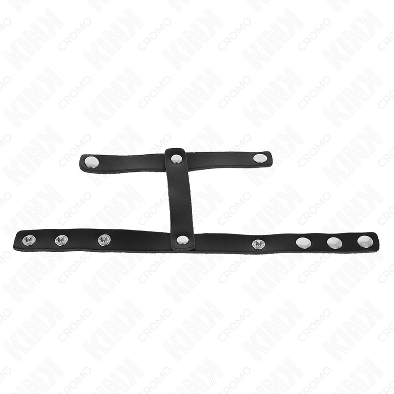 KINK - ANELLO PENE CON DIVISORE PER TESTICOLI REGOLABILE IN PELLE