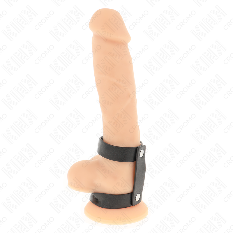 KINK - ANELLO PENE DOPPIO IN PELLE REGOLABILE