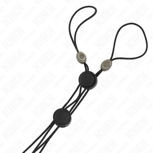 KINK - MORSETTI PER CAPEZZOLI CON ELASTICO NERO E DETTAGLIO NERO