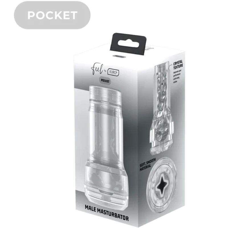 KIIROO - COLLEZIONE FEEL POCKET CRYSTAL MASTURBATORE TASCABILE TRASPARENTE