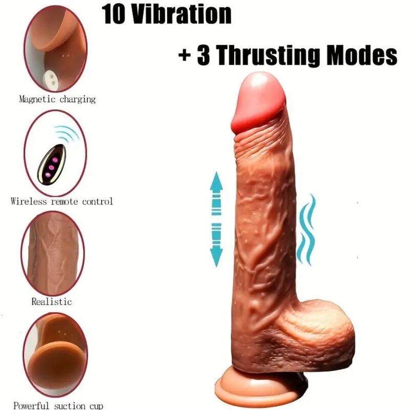 ARMONY - DILDO VIBRANTE E ROTANTE REALISTICO RICARICABILE