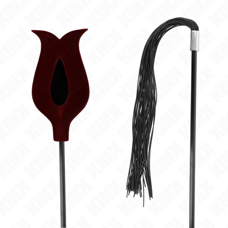 KINK - FRUSTA CON MANICO IN SILICONE A FORMA DI ROSA 45 CM