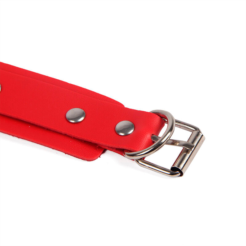 MANETTE CON CINTURA BONDAGE, DESIGN ELEGANTE, ROSSO INTENSO