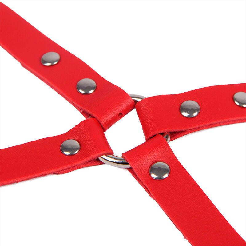 MANETTE CON CINTURA BONDAGE, DESIGN ELEGANTE, ROSSO INTENSO