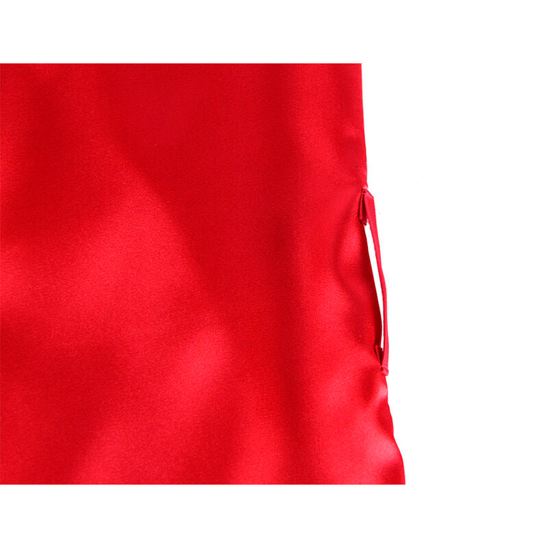 SUBBLIME - 954017 CHEMISE IN PIZZO CON SCHIENA TRASPARENTE + PERIZOMA ROSSO/NERO S/M