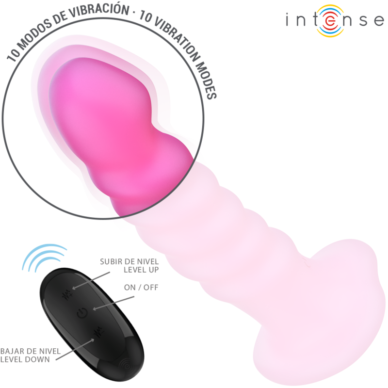 INTENSE - CINDY VIBRATORE A SPIRALE 10 VIBRAZIONI CON TELECOMANDO ROSA