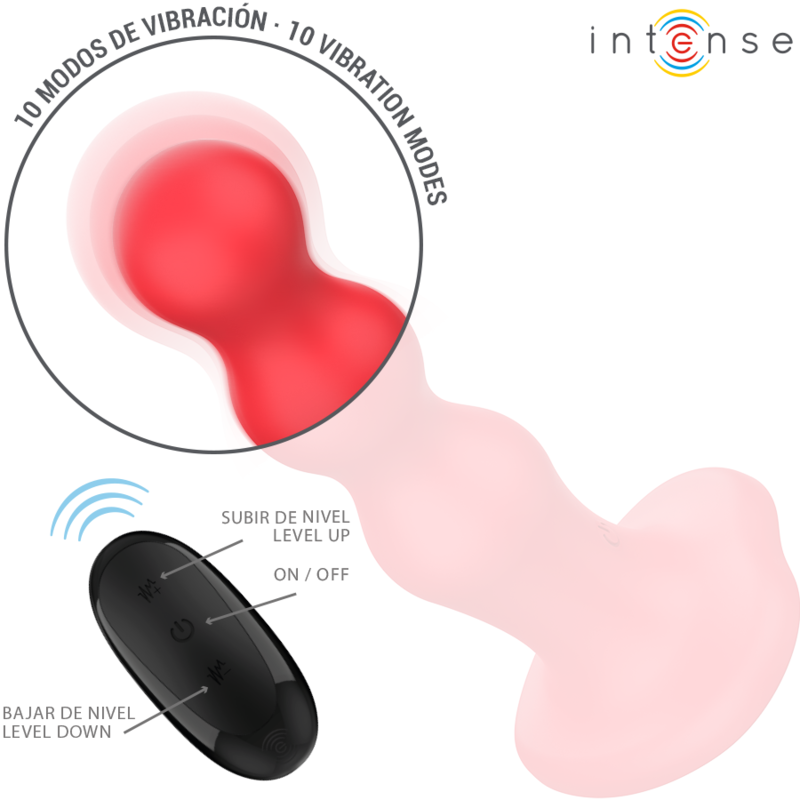 INTENSE - CODY VIBRATORE CON VENTOSA E TELECOMANDO ROSSO