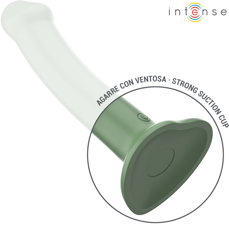 INTENSE - BECCA VIBRATORE CON VENTOSA 10 VIBRAZIONI CON TELECOMANDO VERDE