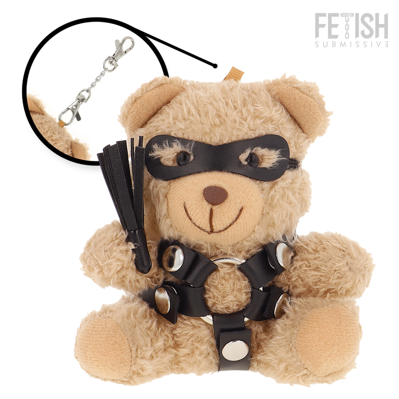ORSETTO BDSM TED, PELUCHE FETISH CON ACCESSORI IN PELLE, COLLEZIONABILE PROVOCATORIO