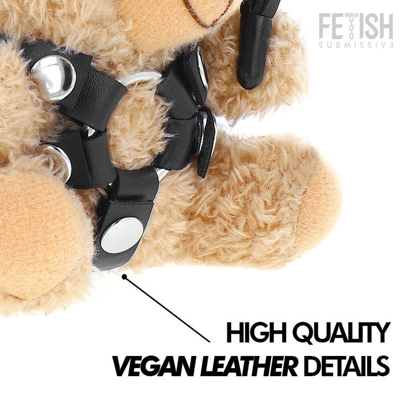ORSETTO BDSM TED, PELUCHE FETISH CON ACCESSORI IN PELLE, COLLEZIONABILE PROVOCATORIO