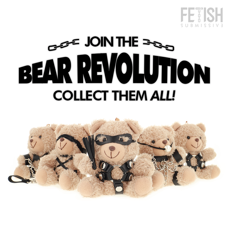 ORSETTO BDSM TED, PELUCHE FETISH CON ACCESSORI IN PELLE, COLLEZIONABILE PROVOCATORIO