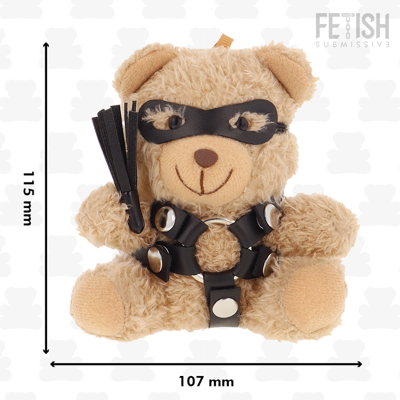 ORSETTO BDSM TED, PELUCHE FETISH CON ACCESSORI IN PELLE, COLLEZIONABILE PROVOCATORIO