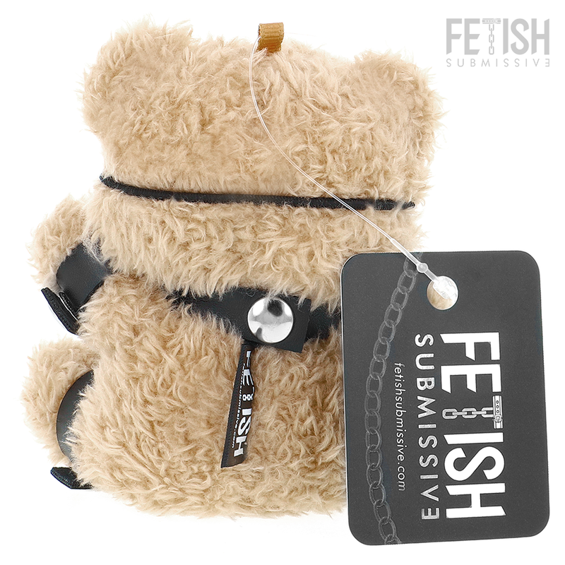 ORSETTO BDSM FOZZIE, PELUCHE FETISH CON ACCESSORI METALLICI, GANCIO INTEGRATO