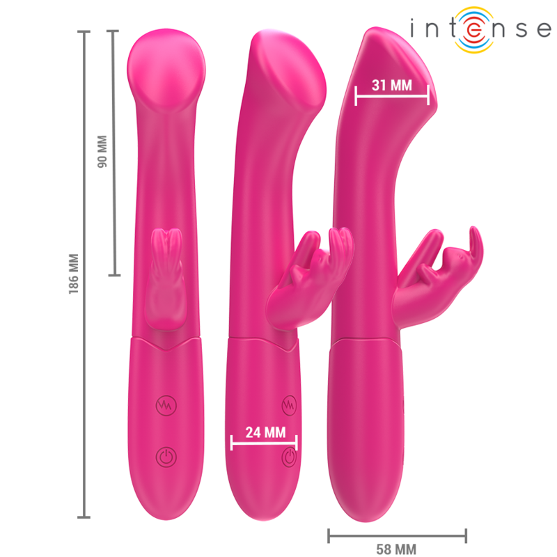 INTENSE - JULIETA VIBRATORE RABBIT 10 VIBRAZIONI 18,6 CM ROSA