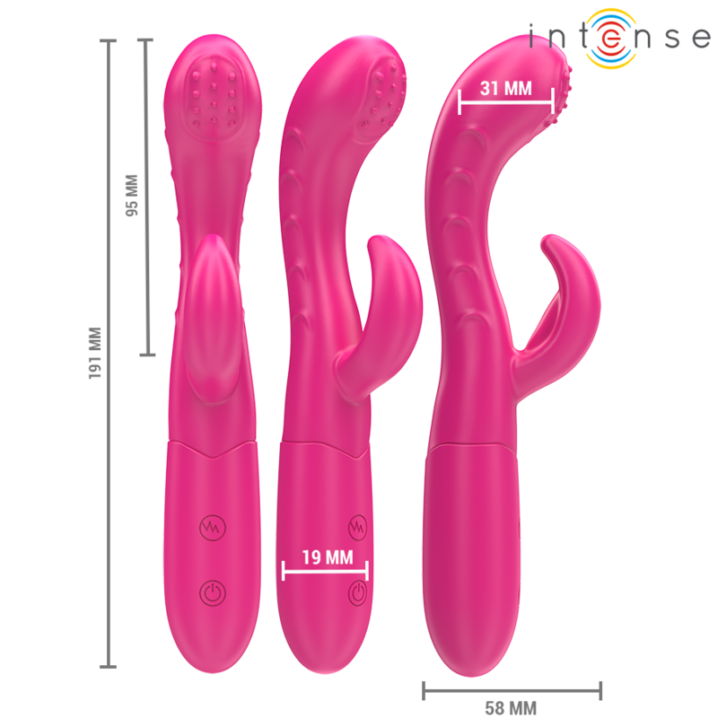 INTENSE - AMARA VIBRATORE CON LINGUA STIMOLANTE 10 VIBRAZIONI ROSA