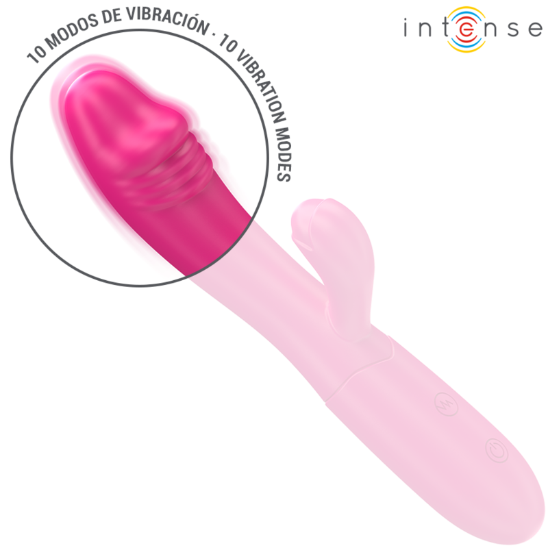 INTENSE - IVY VIBRATORE FLESSIBILE 10 VIBRAZIONI CON LINGUA STIMOLANTE ROSA